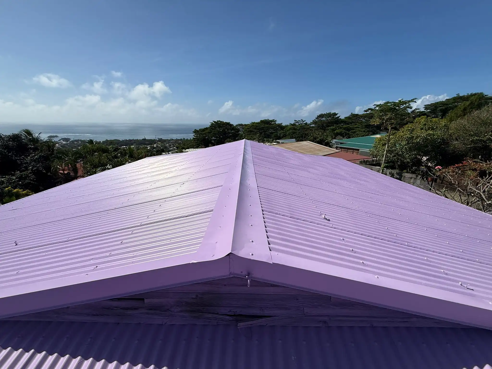 maison toit mauve apres